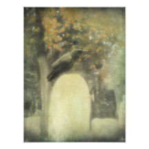 Vieux cimetière Raven Photo Sur Toile