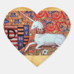 VIEUX coeur de MONOGRAMME de PARCHEMIN de BROWN de Adhésifs