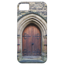 Vieux coque iphone en bois de porte de château iPhone 5 case