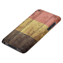 Vieux drapeau en bois de la Belgique Coque iPod Touch Case-Mate
