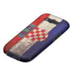 Vieux drapeau en bois de la Croatie