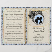 Vieux programme de mariage de Delft de dentelle Prospectus