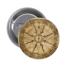 Vieux rose de boussole badge