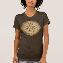 Vieux rose de boussole t-shirts