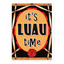 Vieux temps de Luau de rotin Carte Postale