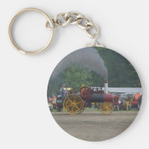 Vieux tracteur de moteur de charbon porte-clés