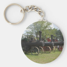 Vieux tracteurs de moteur de charbon porte-clef