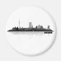 Ville de Dortmund Skyline Aimants Pour Réfrigérateur