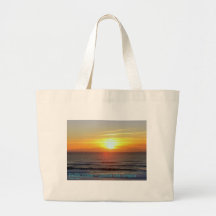 Ville de Lincoln, Orégon - coucher du soleil Sacs En Toile