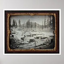 Ville du Nevada, 1852 par Joseph Blaney Starkweath Affiche