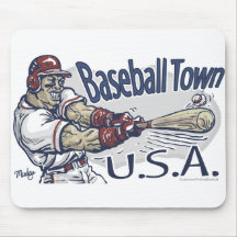 Ville Etats-Unis Mousepad de base-ball Tapis De Souris