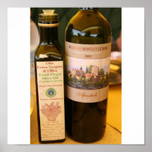 vin du d'oliva e d'olio posters