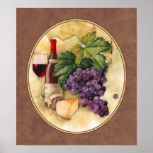 Vin et fromage affiche