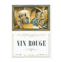 Vin LabelEurope de fard à joues de Vin Impressions Sur Toile