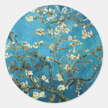 Vincent van Gogh, arbre d'amande de floraison Autocollants Ronds