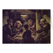 Vincent van Gogh - l'eaterspng de pomme de terre Cartes De Vœux