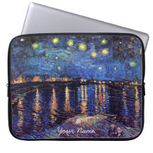 Vincent van Gogh, Sterrige Nacht over de Rhône Laptop Sleeve