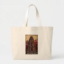 Vintage Angkor Wat Canvas Tas