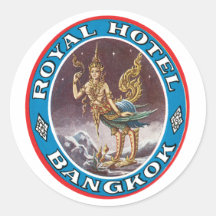 Vintage Bangkok Thailand Ronde Stickers