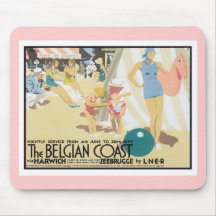 Vintage Belgische Kust België Muismatten