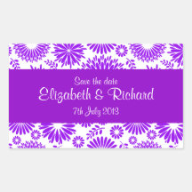 Vintage bloemen paarse Sticker