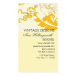 Vintage Capricieuze Elegante Bleke Gouden Bloemen visitekaartjes