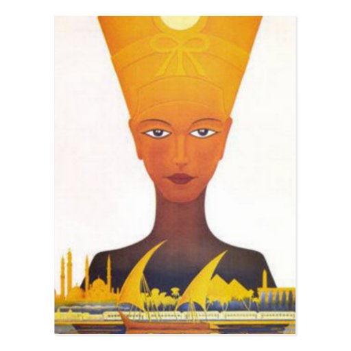 Vintage Egyptische Spoorwegen Wenskaart