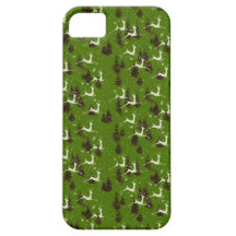 Vintage iPhone 5 van het Rendier van Kerstmis geva iPhone 5 Hoesjes