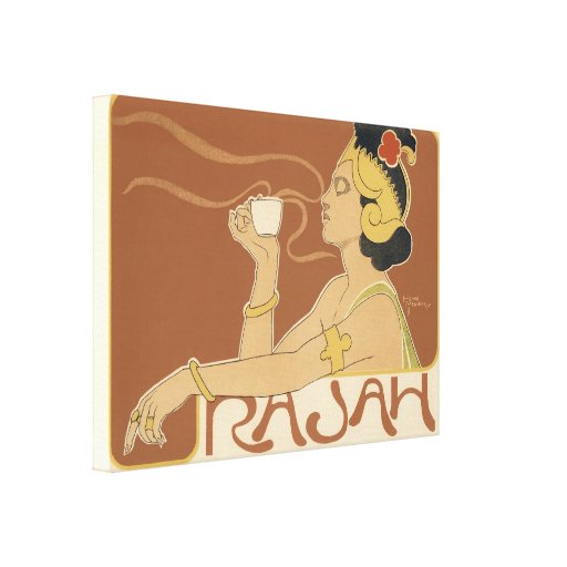 Vintage Jugendstil, Vrouw die de Radja van de Koff Gallerij Wrapped Canvas