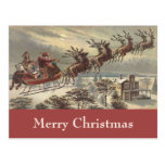 Vintage Kerstmis, de Victoriaans Kerstman in Ar Wenskaart