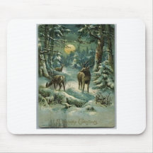 Vintage Kerstmis Muis Mat