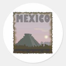 Vintage Mexico Ronde Sticker