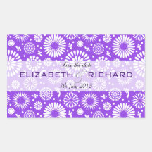 Vintage paarse bloemenSticker