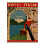 Vintage Reis - Hotel Italië Wens Kaart
