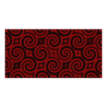 Vintage Rode Textuur Swirly Fotokaarten
