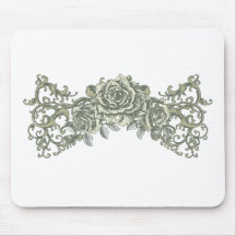 vintage rose tapis de souris