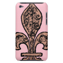 Vintage Roze Fleur DE lis iPod Touch Hoesjes