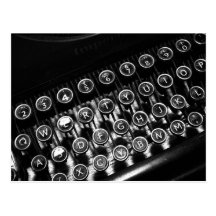 Vintage Schrijfmachine Wenskaart