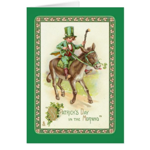 Vintage St Patrick Dag Kaart