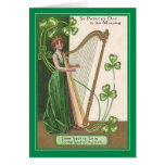 Vintage St Patrick Dag Wenskaart