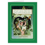 Vintage St Patrick Dag Wenskaart