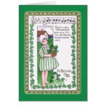 Vintage St Patrick Dag Wenskaart