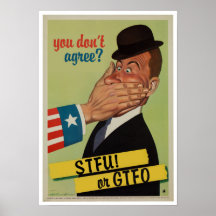Vintage STFU of GTFO Plaat