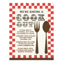 Vintage Stijl Cookout Persoonlijke Aankondiging
