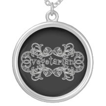 Vintage Vegetariër Gepersonaliseerde Ketting