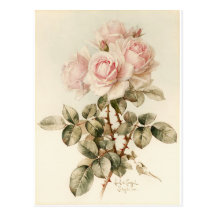 Vintage Victoriaans Romantische Rozen Wens Kaarten