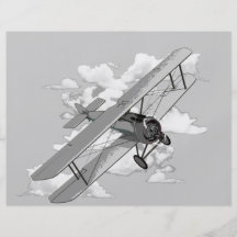 Vintage Vliegtuig Folder Ontwerp