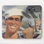 Vintage War Poster Mouse Pad