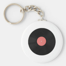 Vinyl verslag sleutel hanger