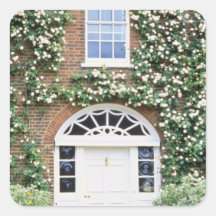 Violette Koningin Anne House met het Beklimmen nam Vierkante Stickers